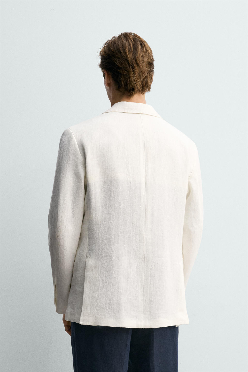 BLAZER RELAXED FIT TRAJE 100% LINO / Blanco