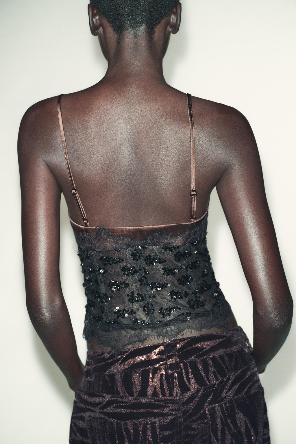 COMBINED SEQUIN CORSETRY-INSPIRED TOP - Zara фото 4