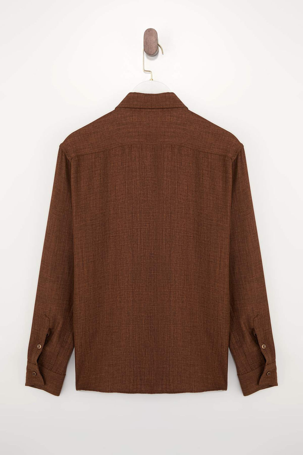 Kahverengi Regular Erkek Gomlek TMNSS26GO00009 - Trendyolmilla фото 3