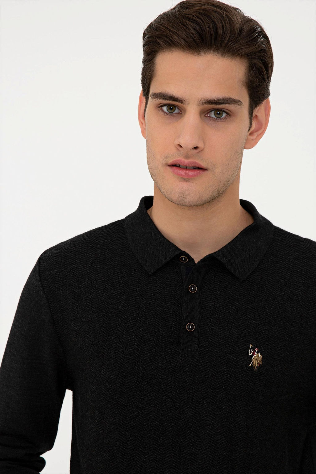 Мужской свитер антрацитового меланжа Неожиданная скидка в корзине - U.s. polo assn фото 2