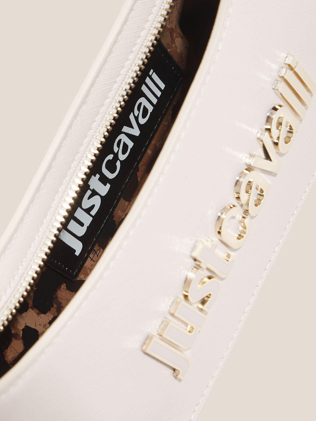 Женская сумка на плечо JUST CAVALLI METAL LETTERING Артикул 4450789, молочно-бежевый  фото 4