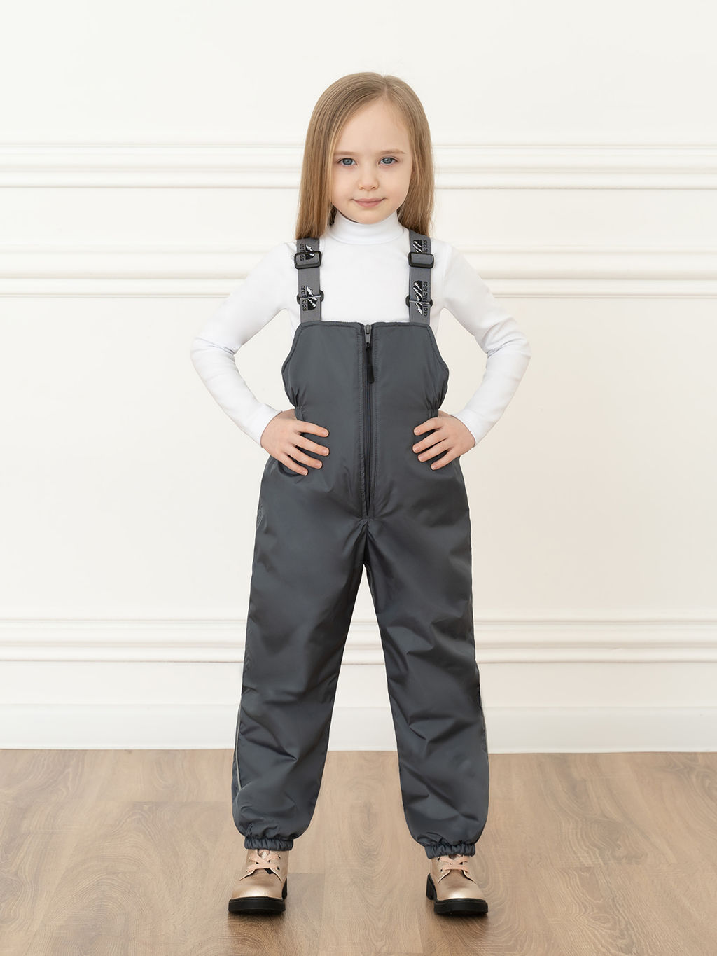 Полукомбинезон детский серый 60-012 (128, 64)