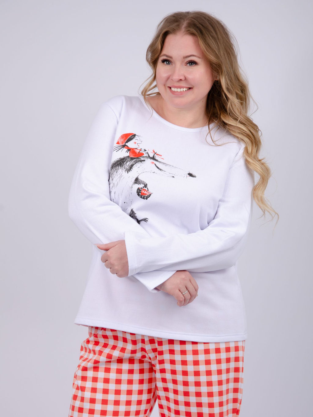 Пижама Осень, футер начес - Малина фото 2