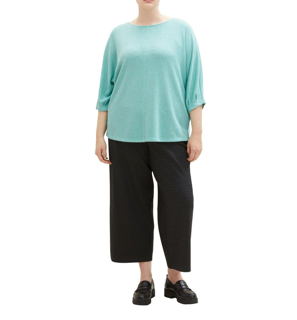 Блузка с рукавами 3/4, цвета бирюзы - Tom tailor фото 3