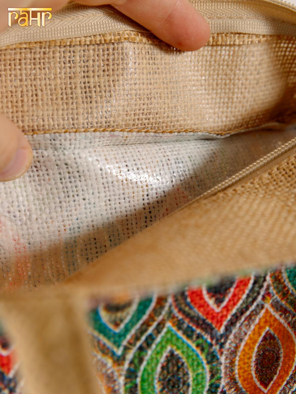 Сумка (джут) ламинированная 30х13х25см №3005/5 (Лето 2025) - Ганг фото 4