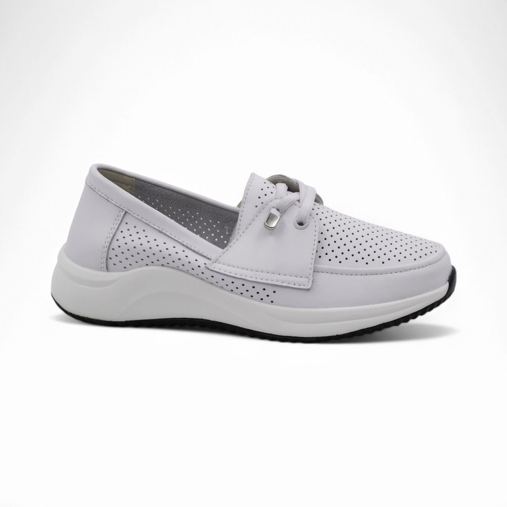 Женские туфли из натуральной кожи Р41-1 белые - Sport фото 2