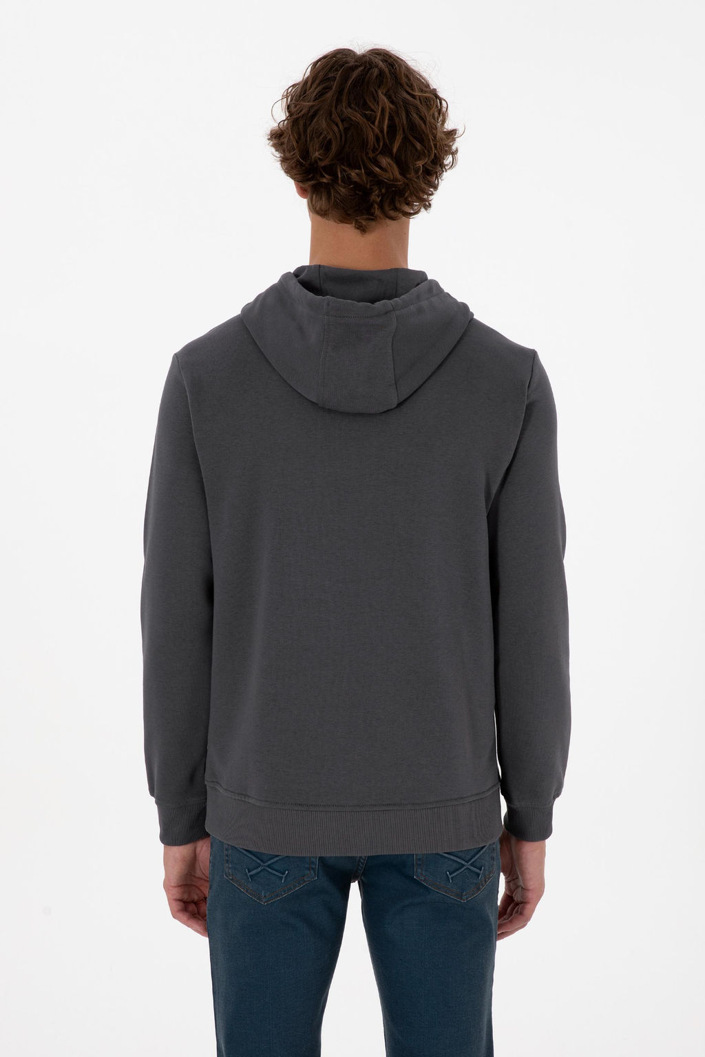 Erkek Regular Fit Kap__onlu Gr_ Basic Sweatshirt Sepette S_rpriz _ndirim - U.s. polo assn фото 5