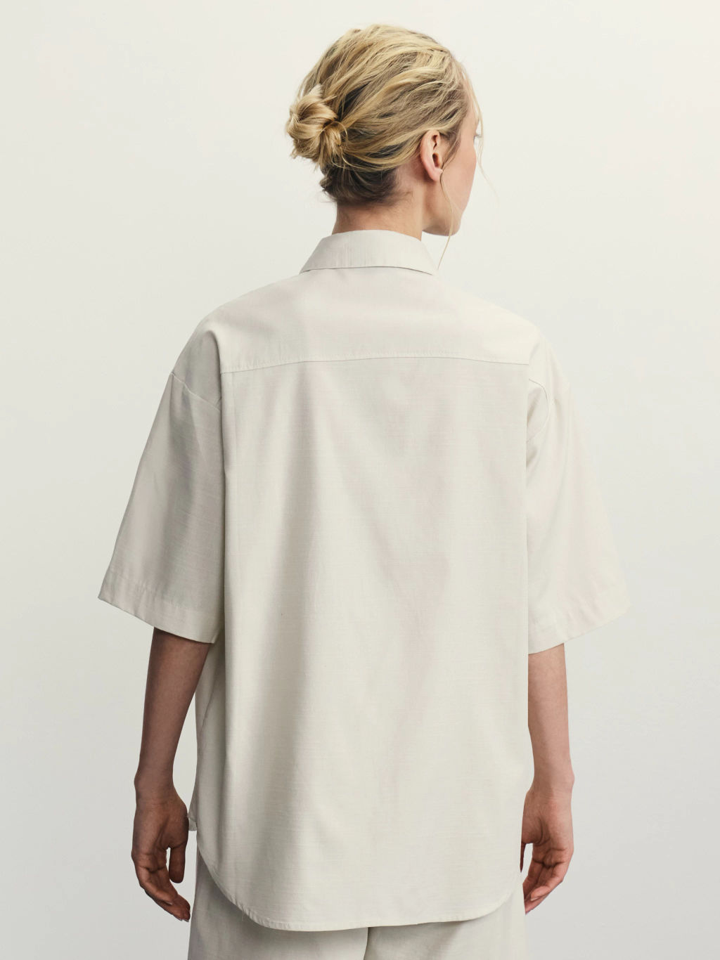 Рубашка прямого кроя из хлопка / Zarina  фото 5