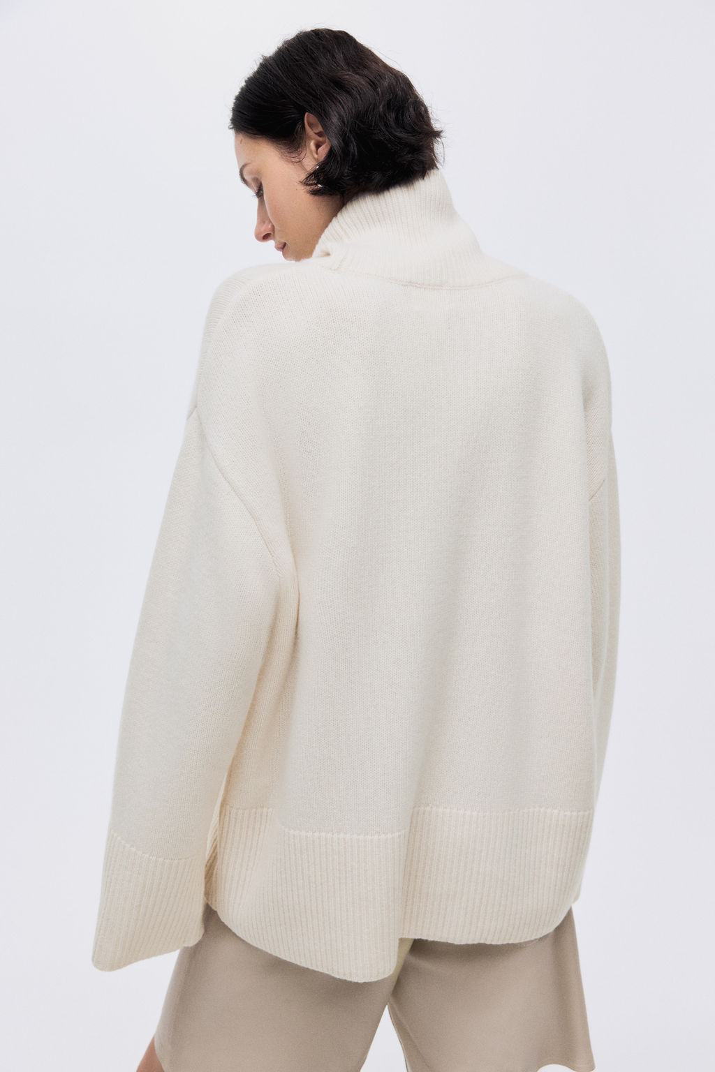 Jersey de cuello alto en mezcla de cachemira - H&m фото 4