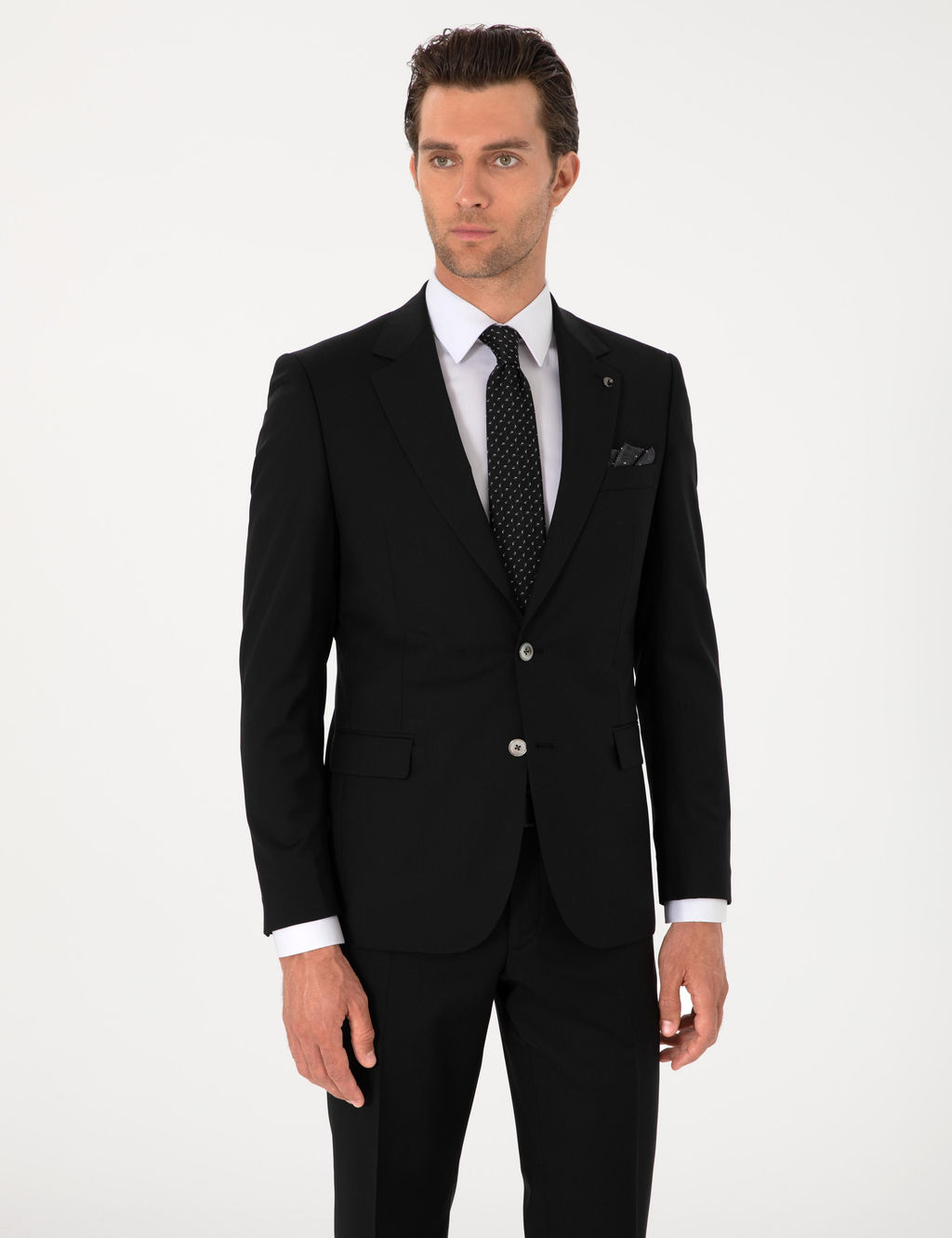 Siyah Slim Fit %100 Y_n Klasik Tak_m Elbise - Cacharel фото 3