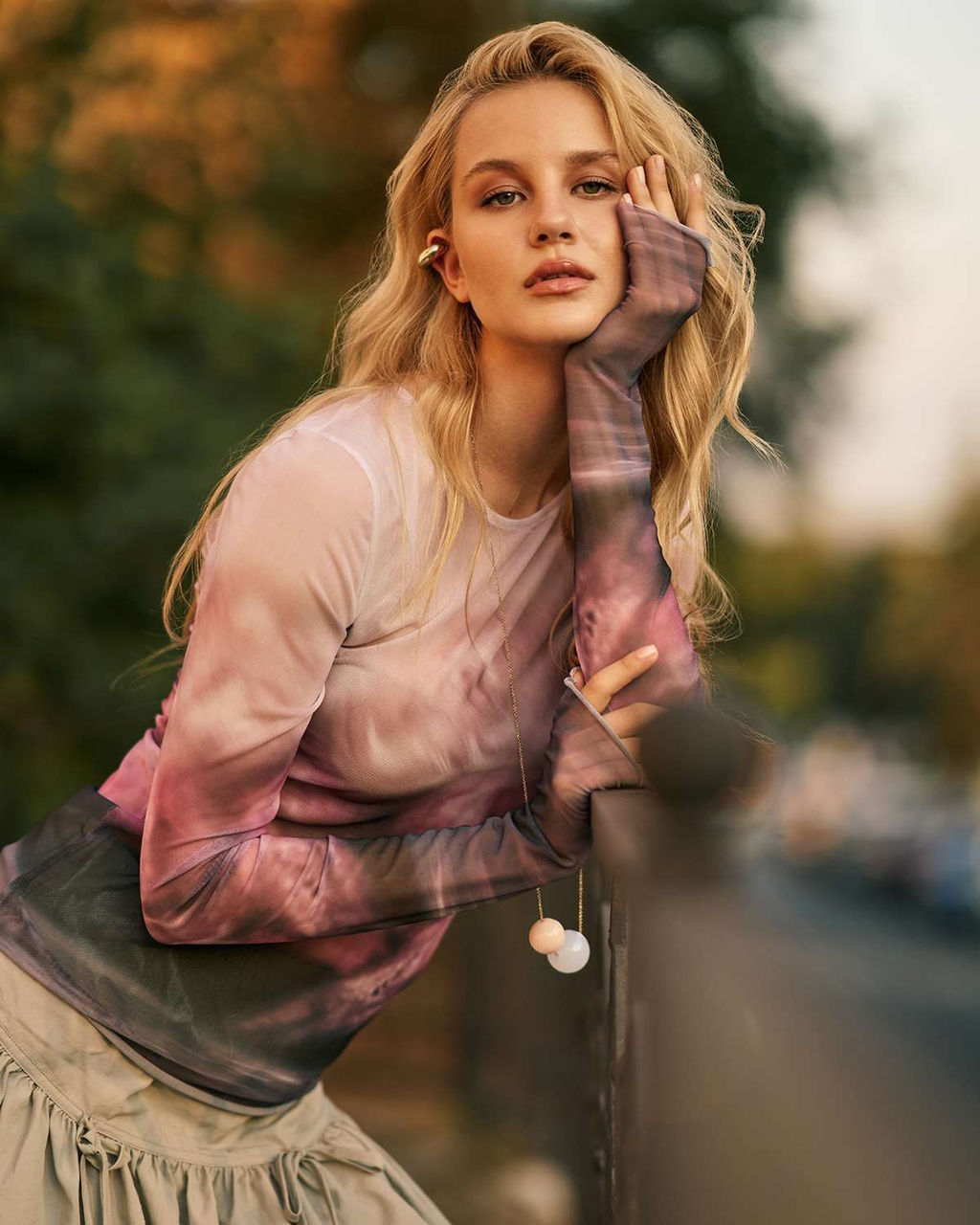 Лонгслив из сетки с принтом 457.4.14