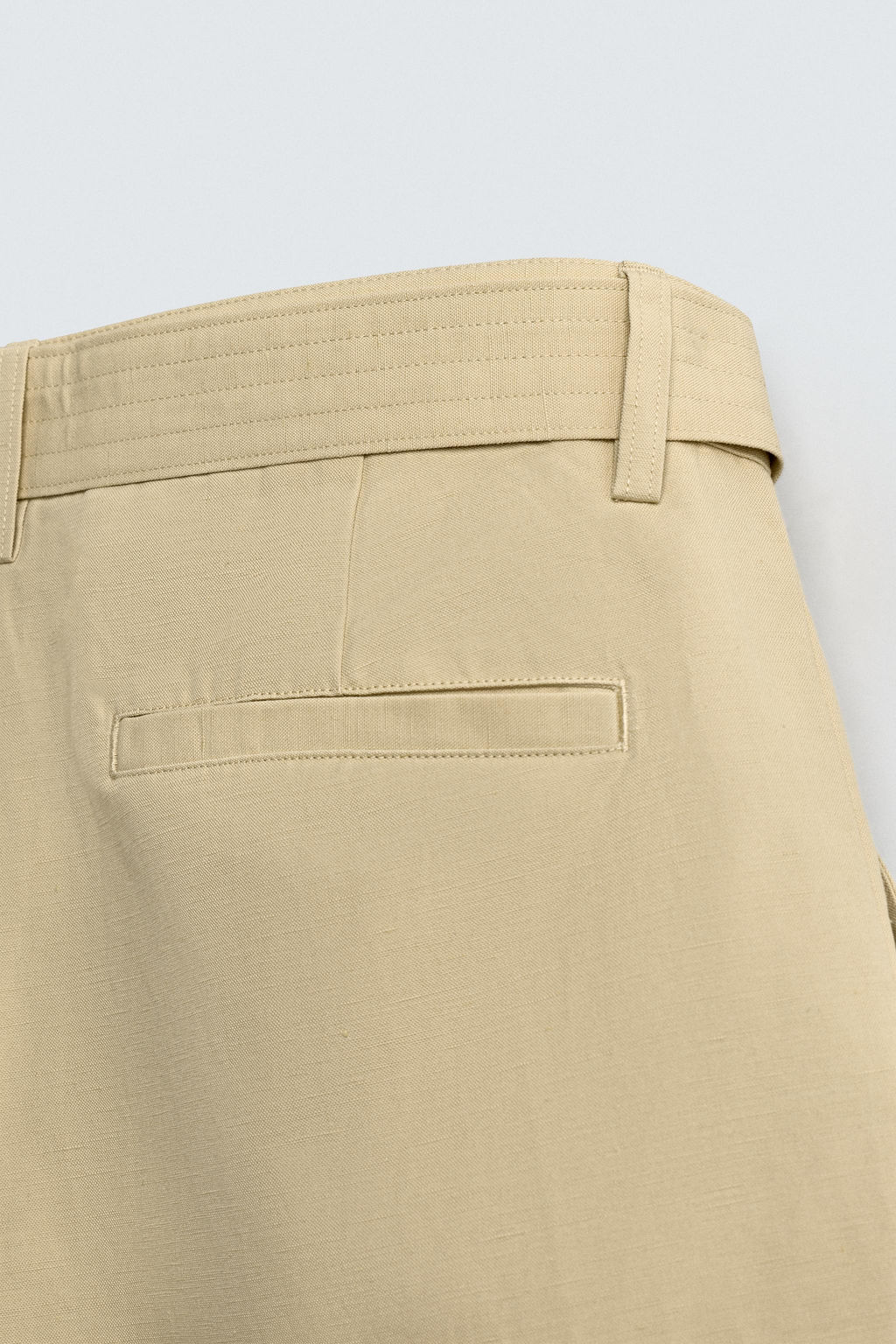 COTTON-LINEN BERMUDA SHORTS WITH BELT - Zara фото 18