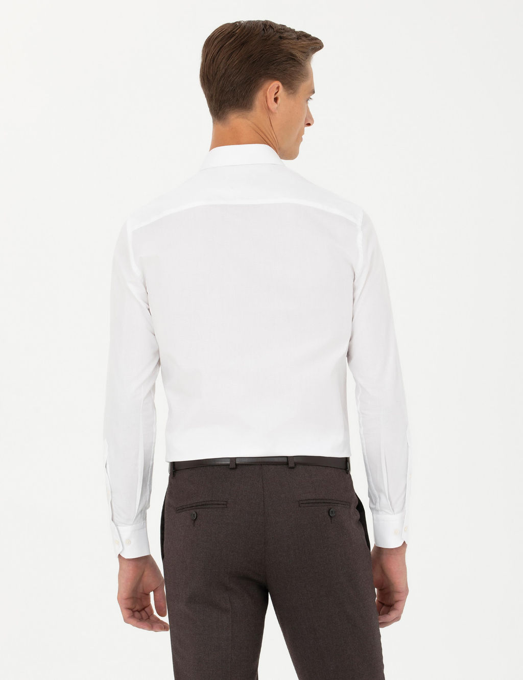 Белая приталенная рубашка с длинным рукавом - Cacharel фото 5