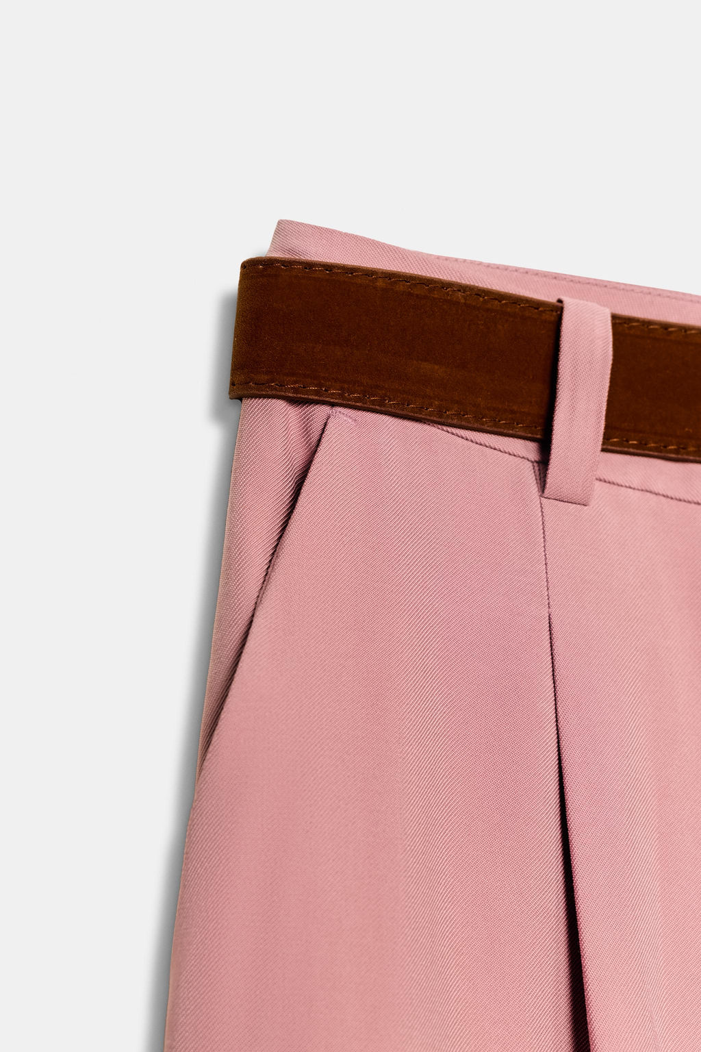 PANTAL?N PINZAS CINTUR?N / Rosa - Zara фото 8