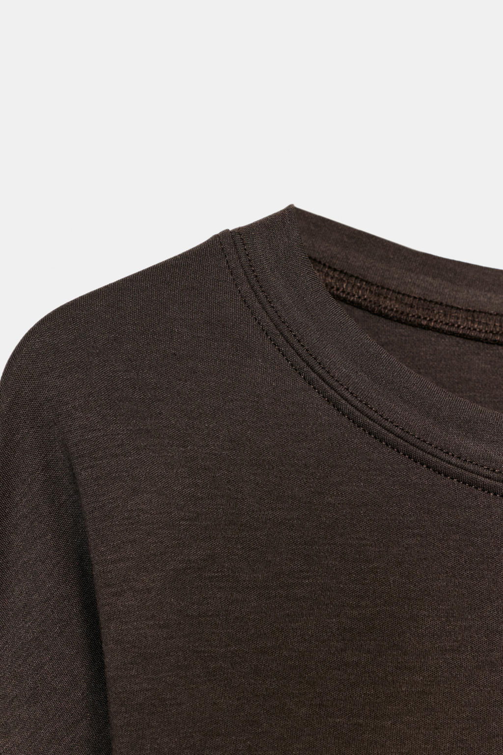 CAMISETA ENTALLADA SUPIMA® / Marr?n - Zara фото 3