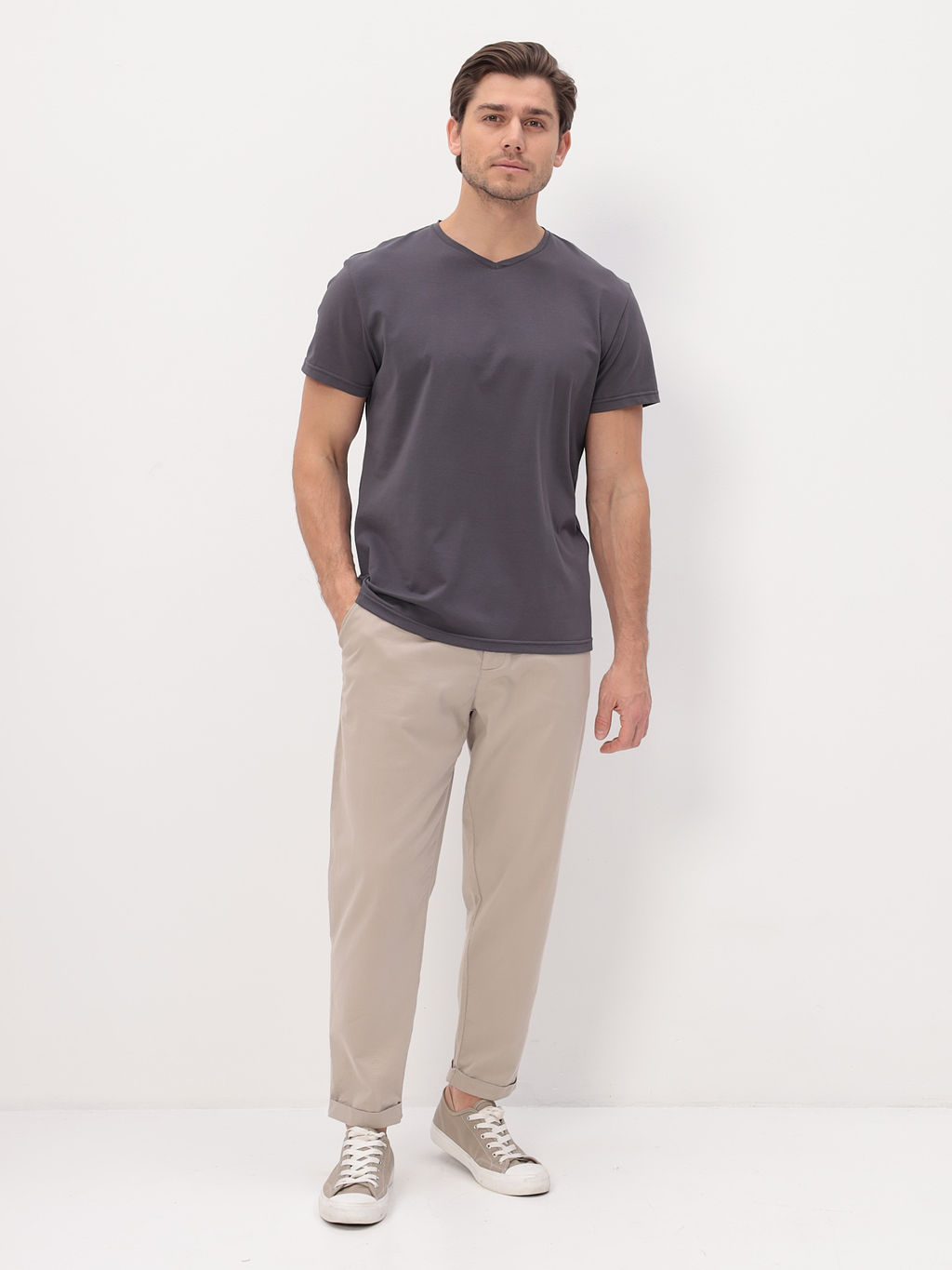 Футболка мужская короткий рукав GREG G146-KO-SA-S5095 (серый) фото 5