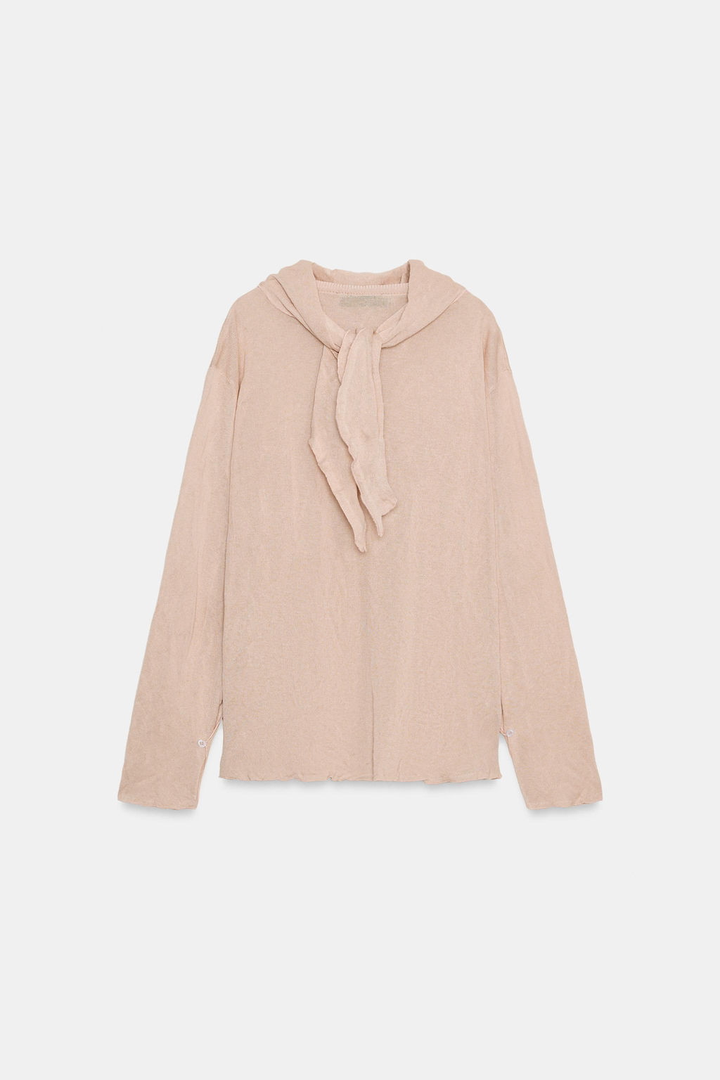 JERSEY PUNTO LAZO EFECTO ARRUGADO / rosa claro - Zara фото 10