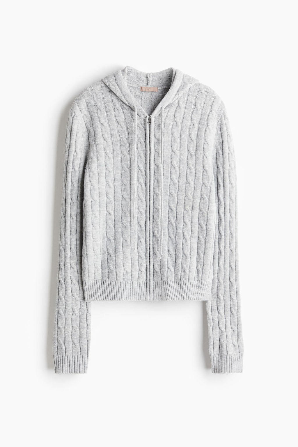 Chaqueta en punto trenzado con capucha - H&m фото 6