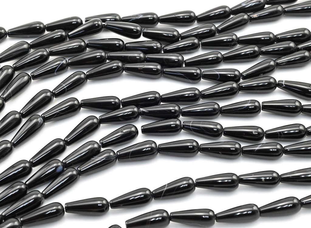 Бусины из агата капля 8*16мм, 39см, 22 бусины Радуга камня