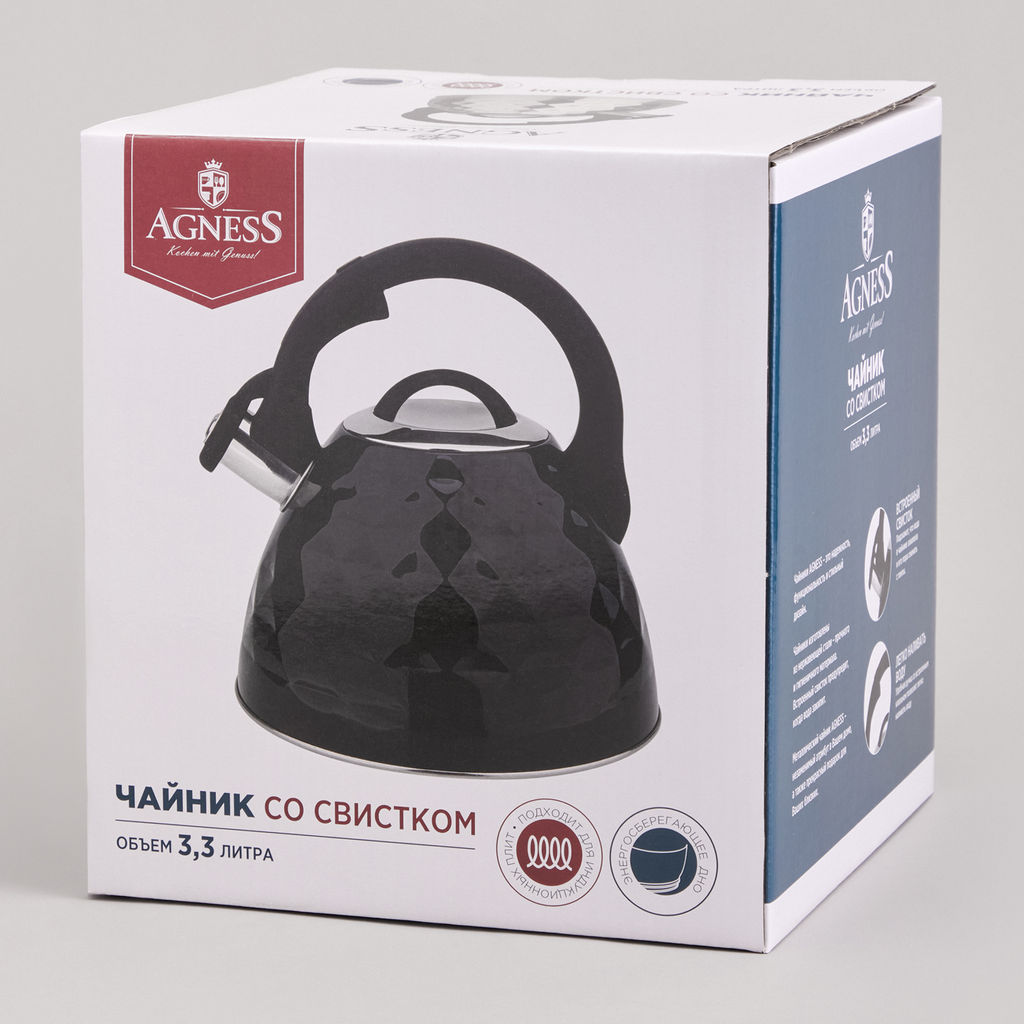 ЧАЙНИК СО СВИСТКОМ, 3,3Л - Agness фото 2