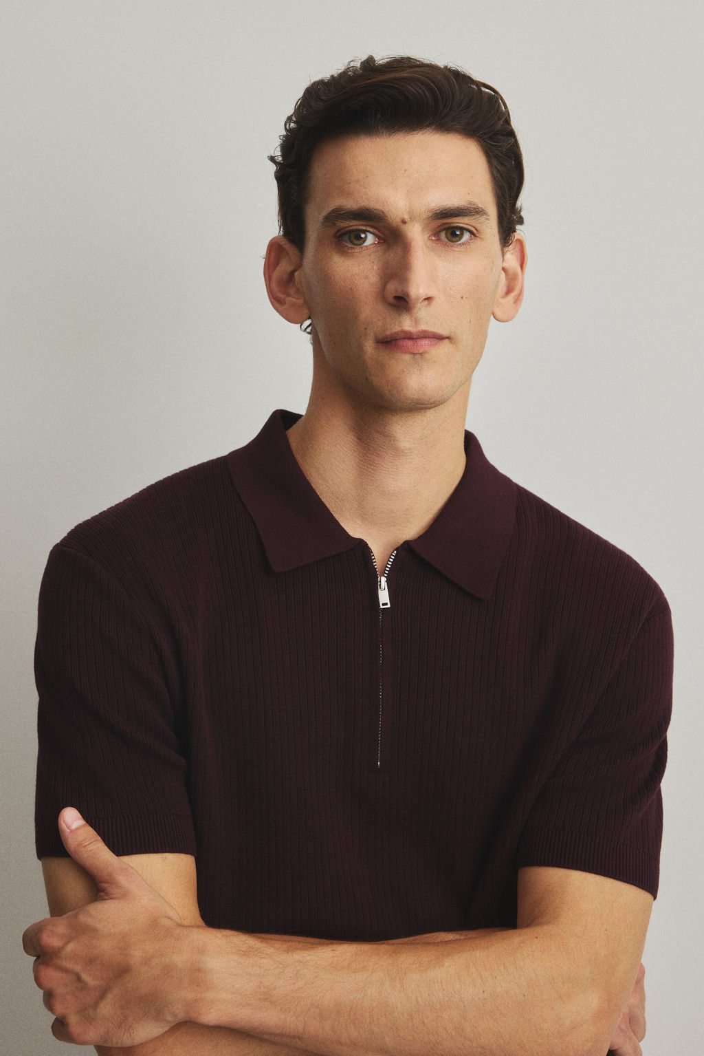 Polo con media cremallera Slim Fit - H&m фото 9