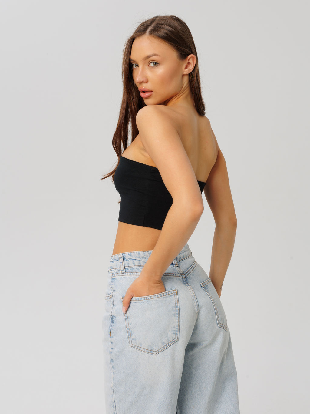 Женский топ-бандо Lingeamo черный ЛТ-10 (7)  фото 4