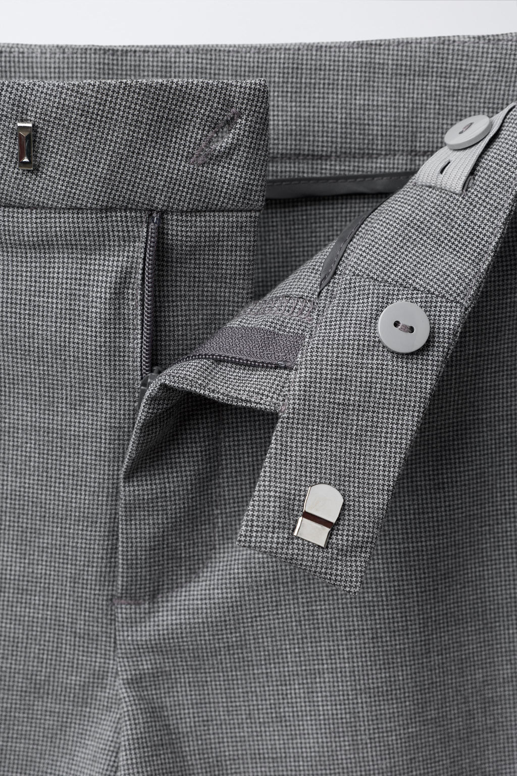 HERRINGBONE FLARED TROUSERS - Zara фото 3