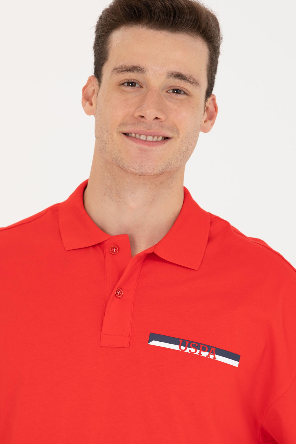 U. S. Polo Assn Мужская красная футболка-поло оверсайз - U.s. polo assn фото 3