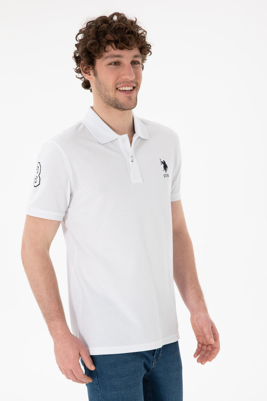 Erkek Beyaz Basic Ti__rt Sepette S_rpriz _ndirim - U.s. polo assn фото 2