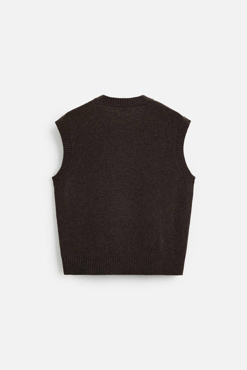 KNITTED WOOL VEST - Zara фото 7