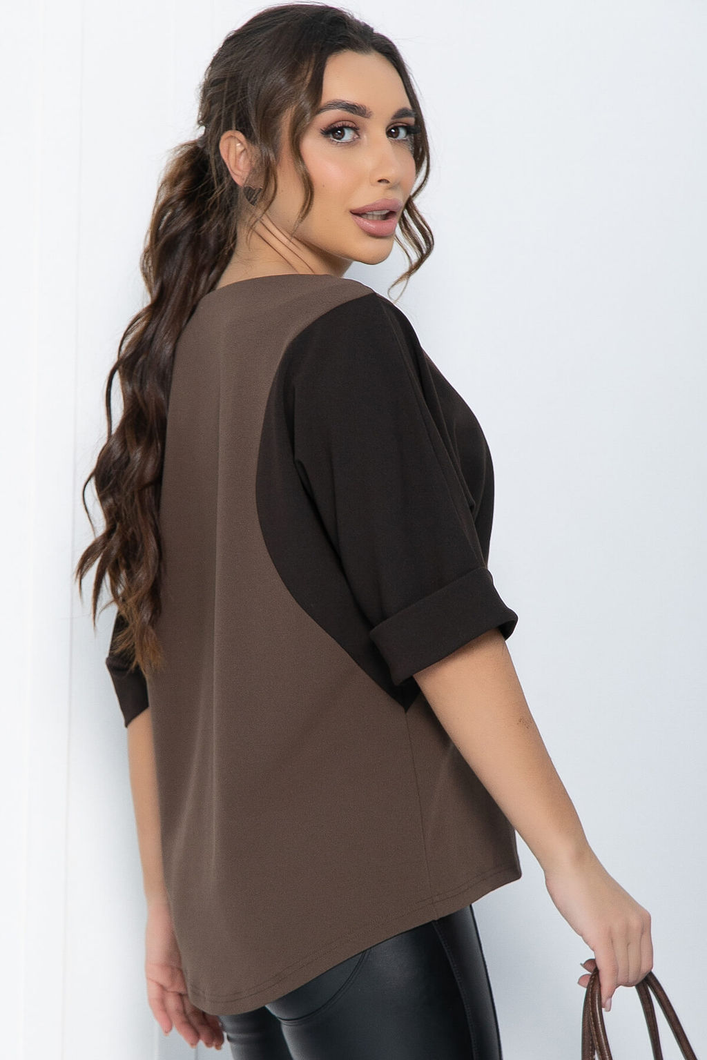 Блуза Санторини (шоколад) Б11999 - Lt collection фото 2