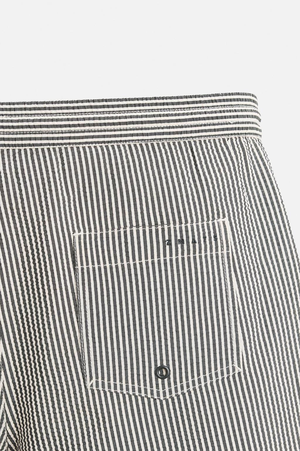 SEERSUCKER MID-LENGTH SWIMMING TRUNKS - Zara фото 48