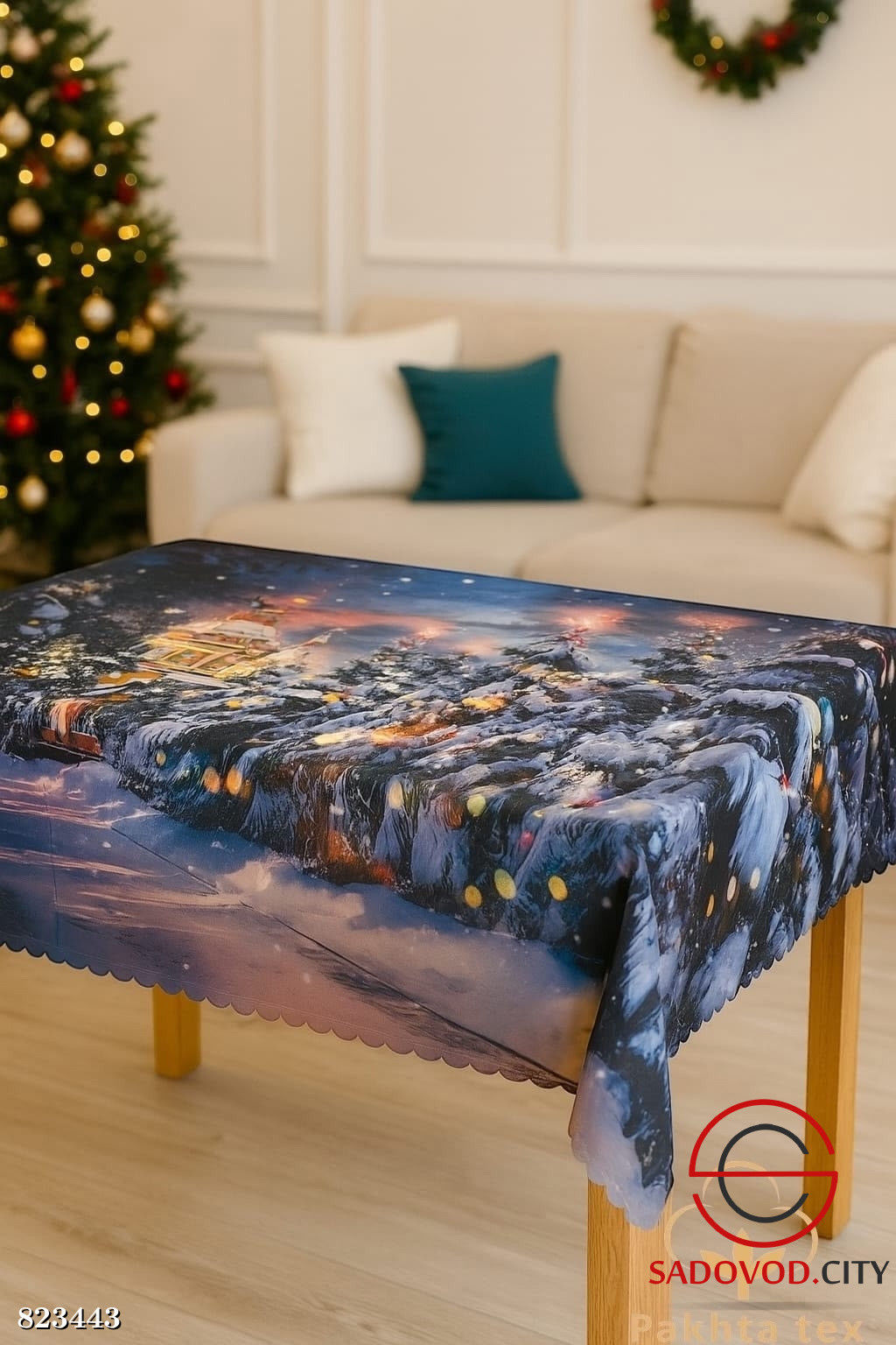 Новогодняя скатерть на стол