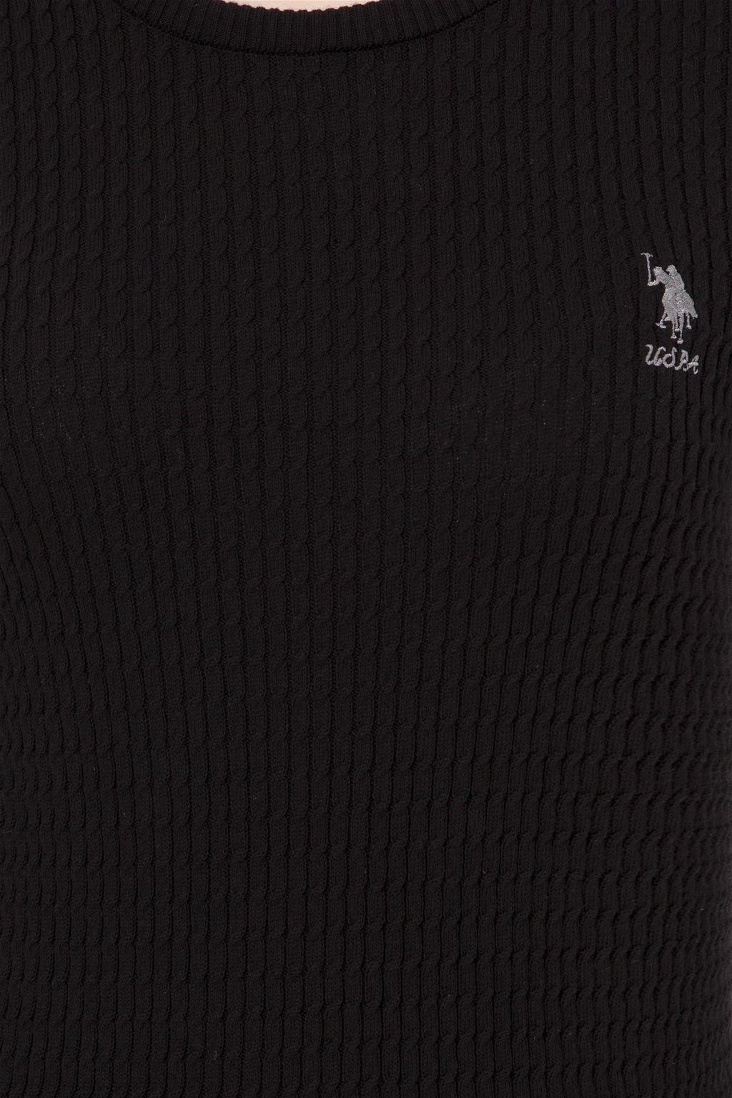 Женский черный базовый свитер с круглым вырезом Неожиданная скидка в корзине - U.s. polo assn фото 6