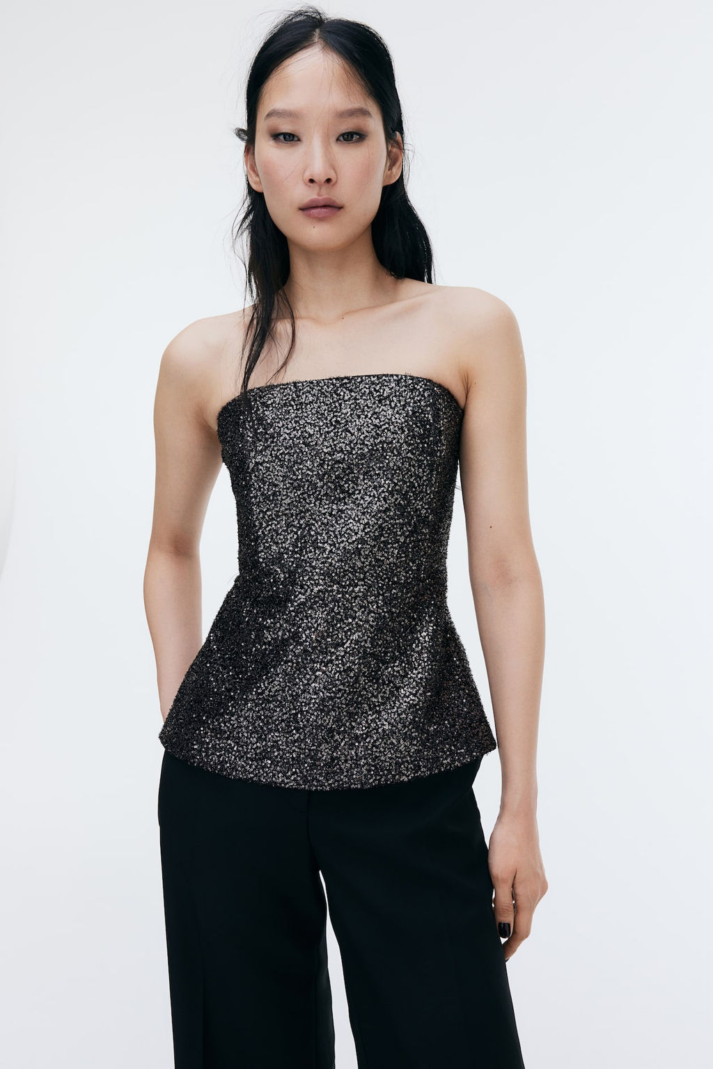 Top bandeau de lentejuelas - H&m фото 3