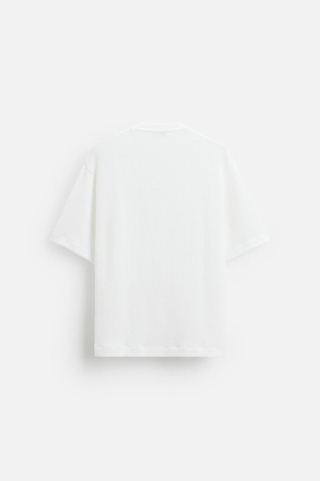 TEXTURED JACQUARD T-SHIRT - Zara фото 15