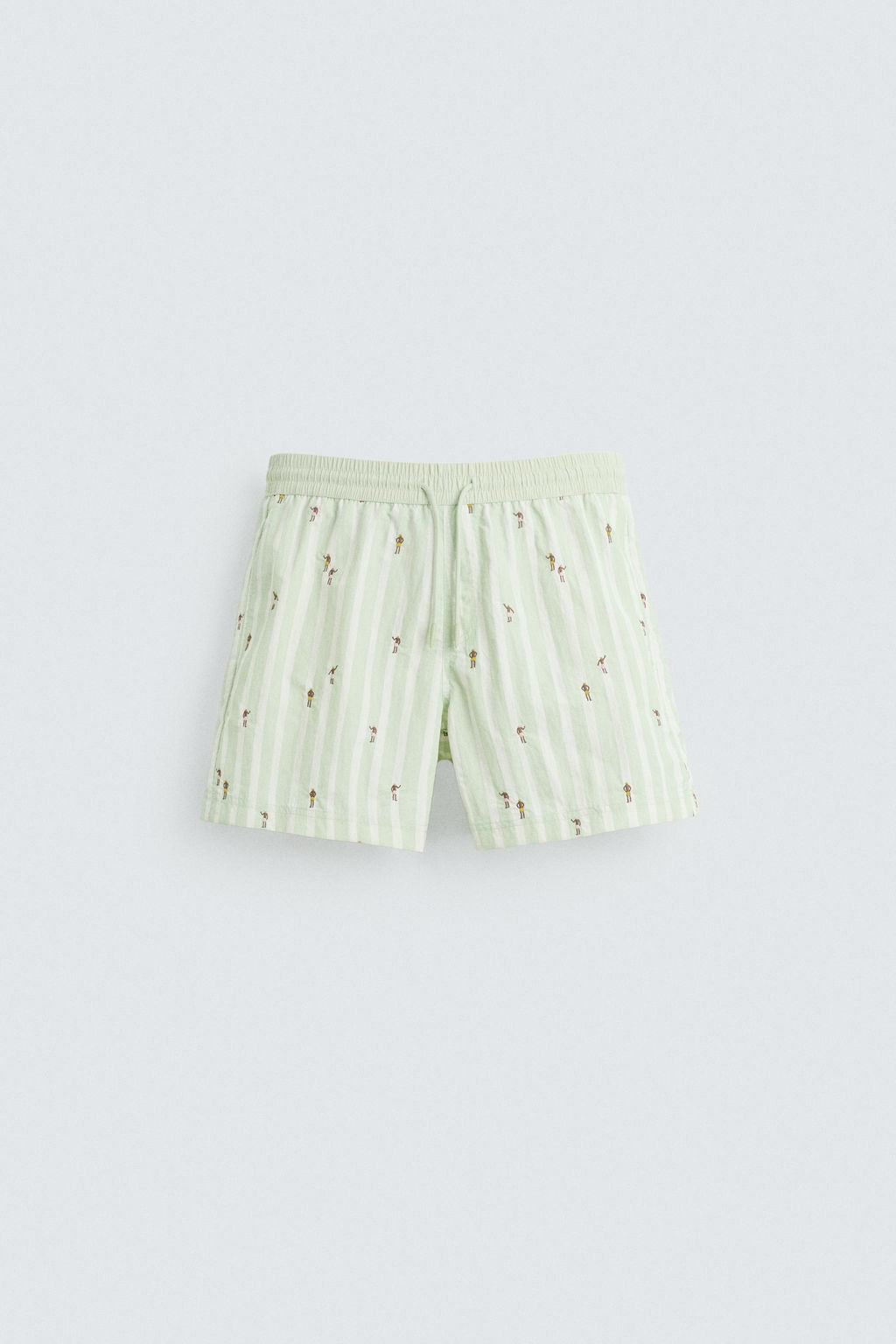 EMBROIDERED MID-LENGTH SWIMMING TRUNKS - Zara фото 6