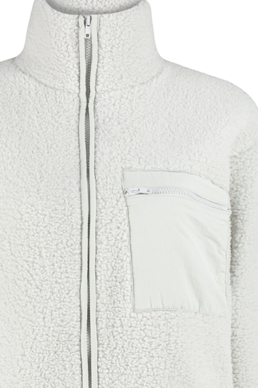 Winter Essentials Gri Polar Fermuarl? Dik Yaka Uzun Kol Cep Detayl? Orme Sweatshirt TWOAW24SW00071