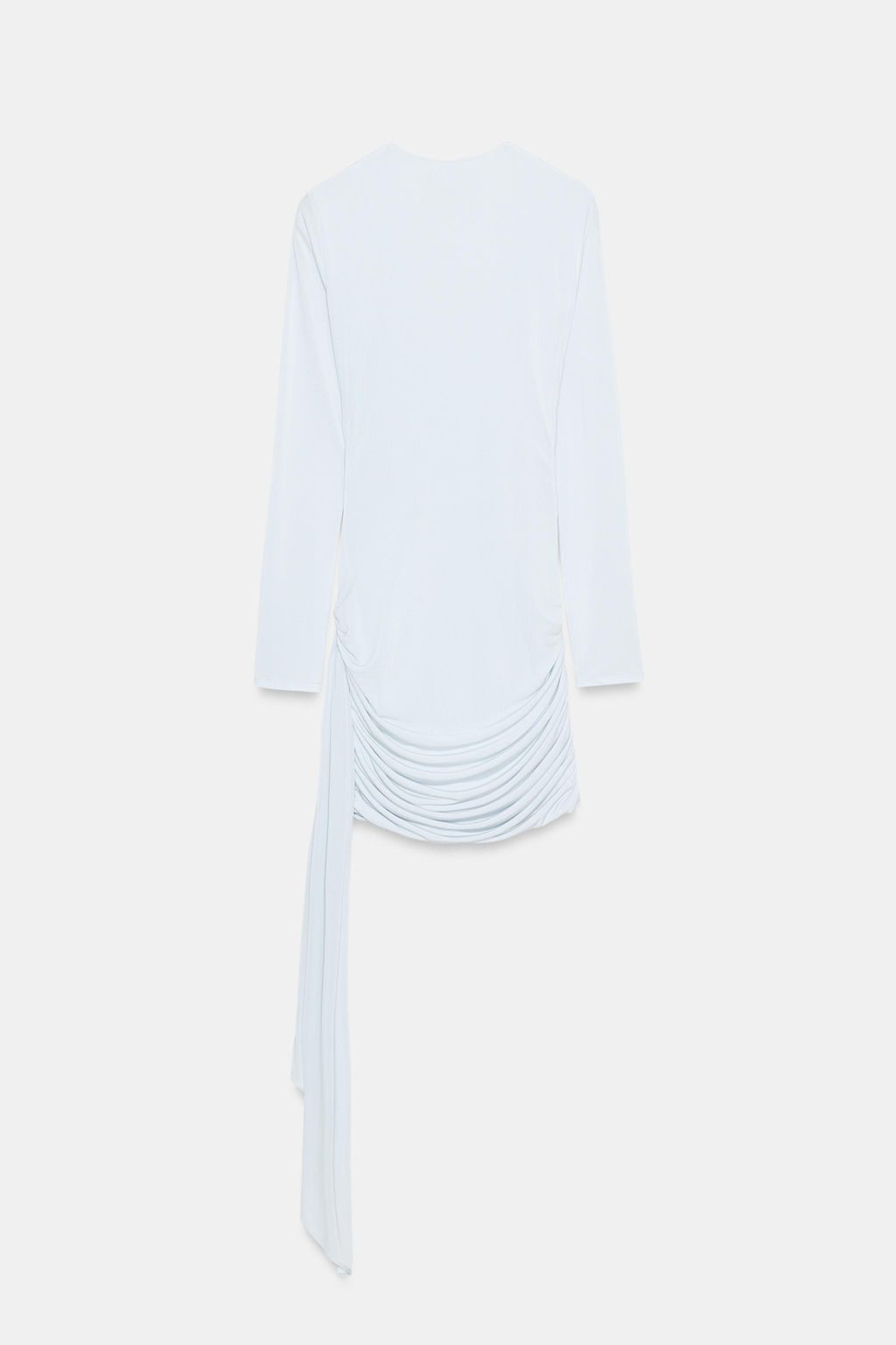 VESTIDO MINI DRAPEADO FAJ?N / Gris claro - Zara фото 7