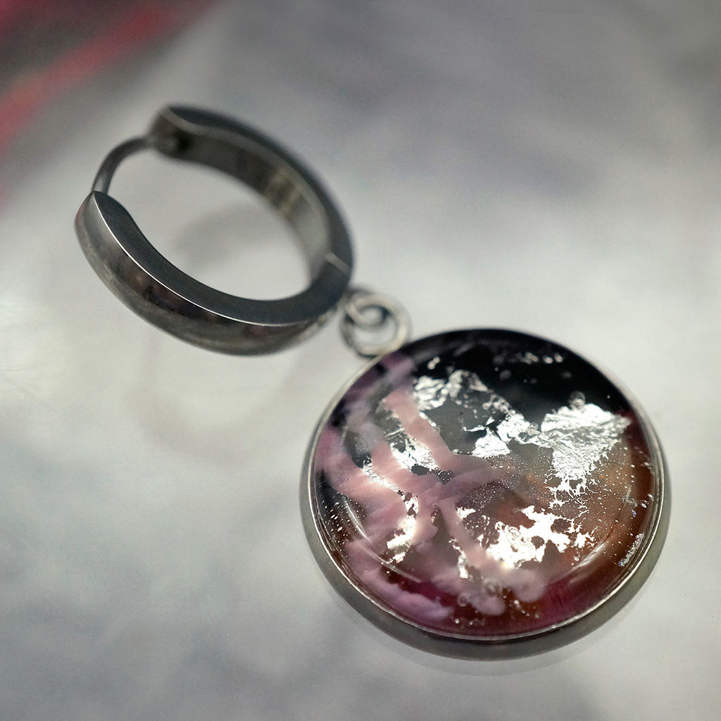 Серьги из муранского стекла RASPBERRY PUNCH LS3236 - Vloes фото 5