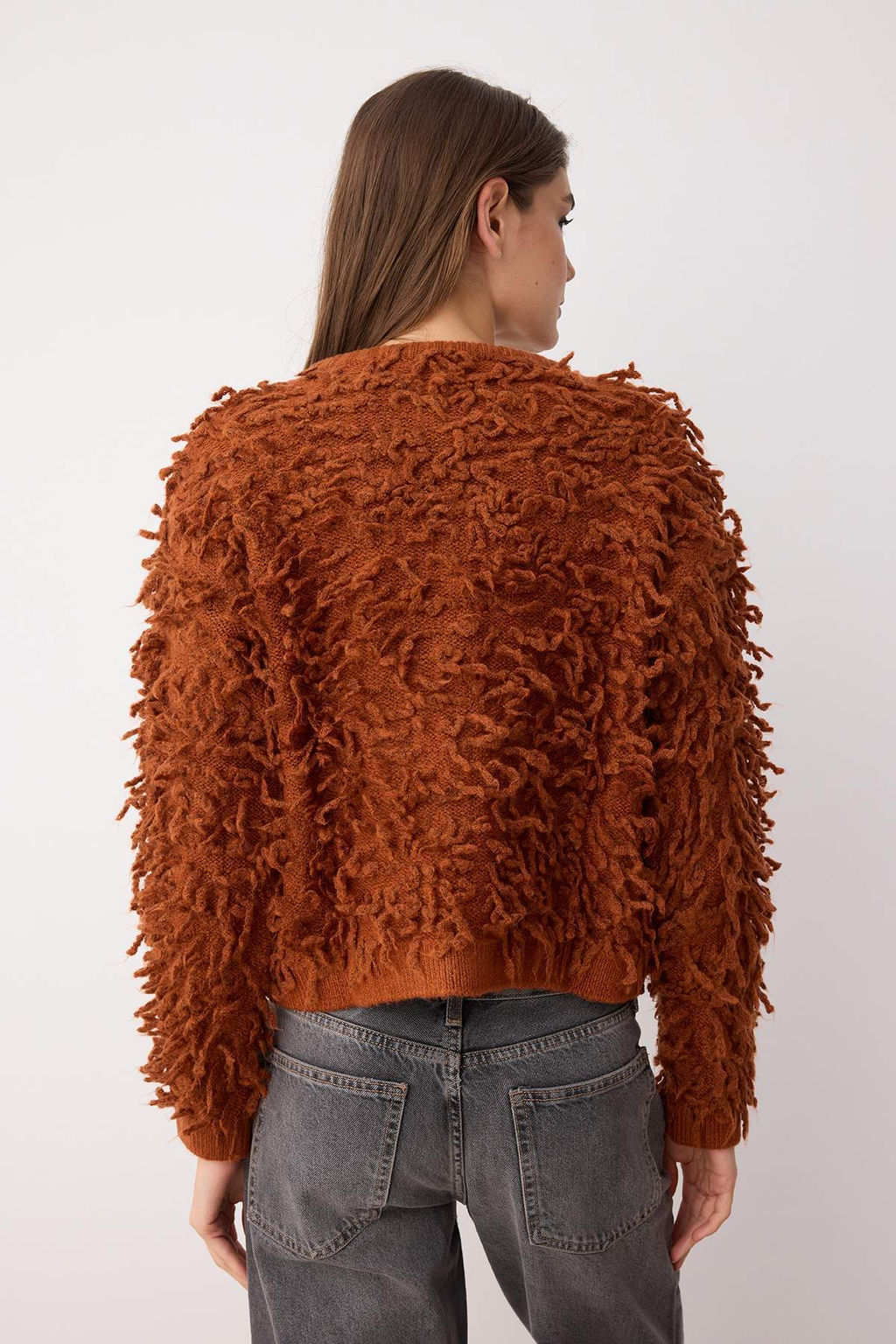 TRENDYOLMILLA Tas Yumusak Dokulu Puskullu Mont Triko H?rka TWOAW25HI00190  фото 4