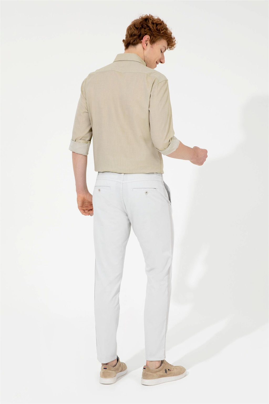 U. S. Polo Assn / Мужские светло-серые брюки из плотной ткани - U.s. polo assn фото 11