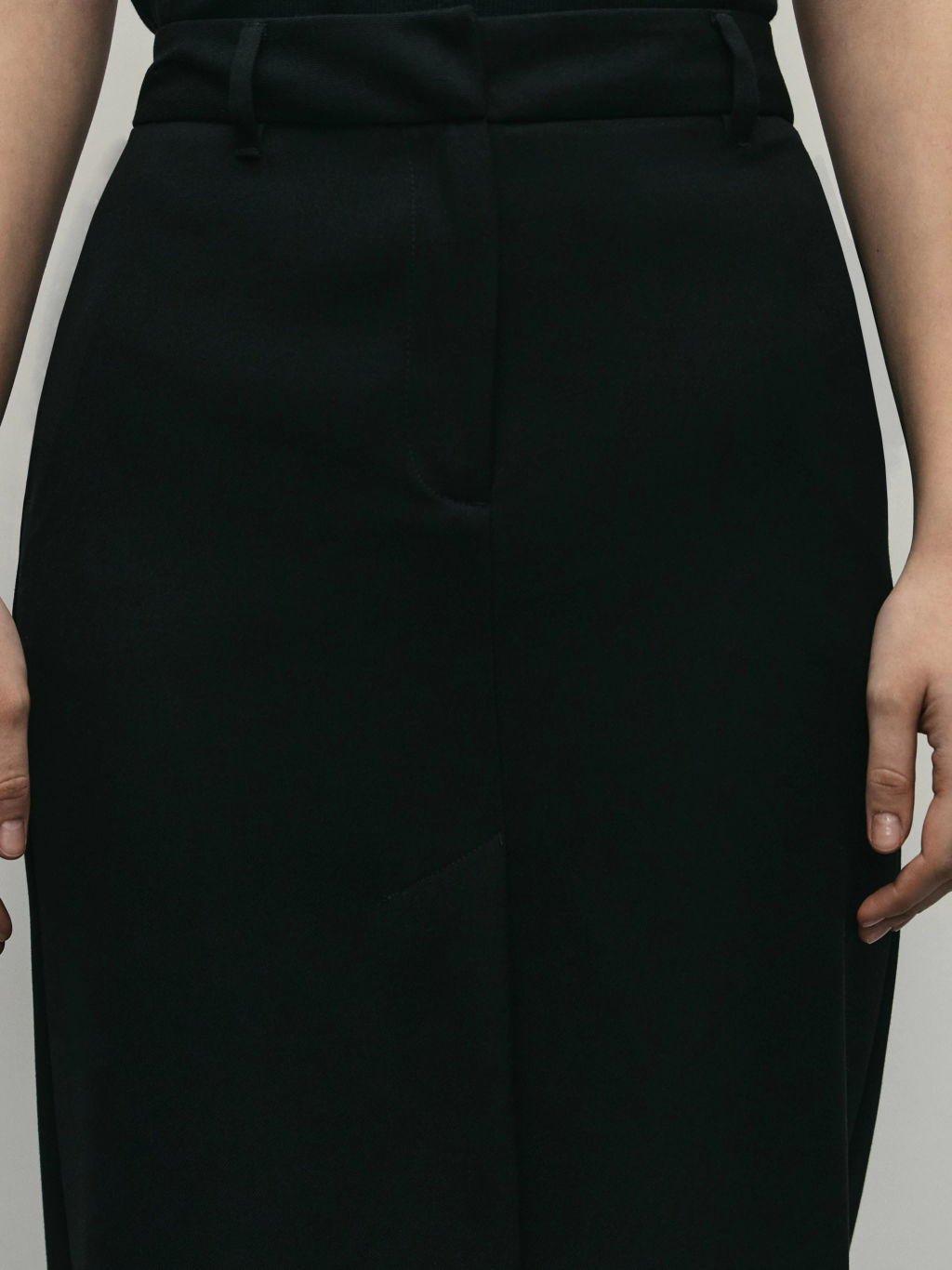 Юбка миди с контрастной деталью по низу / Zarina  фото 6