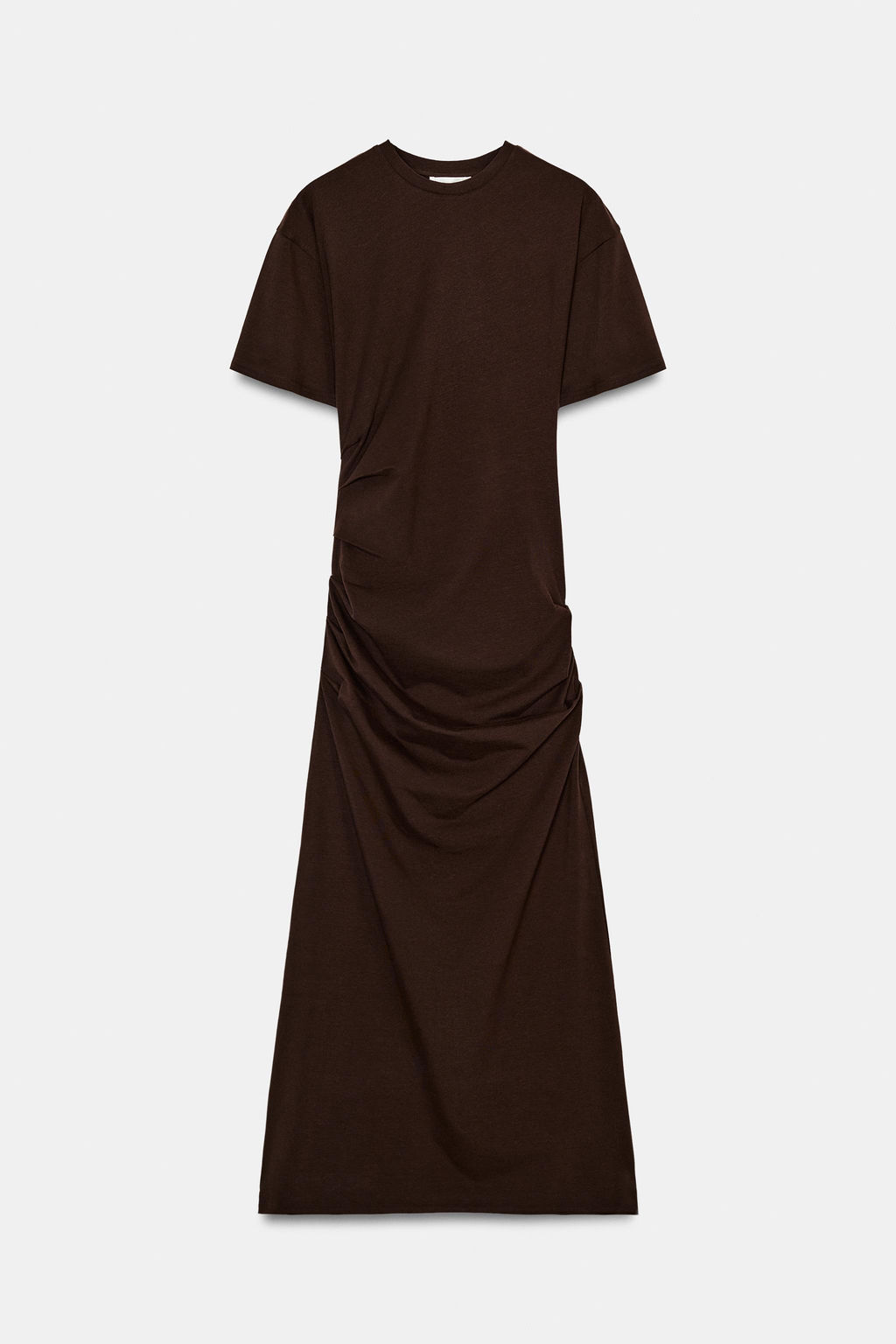 VESTIDO LARGO DRAPEADO / Marr?n - Zara фото 7