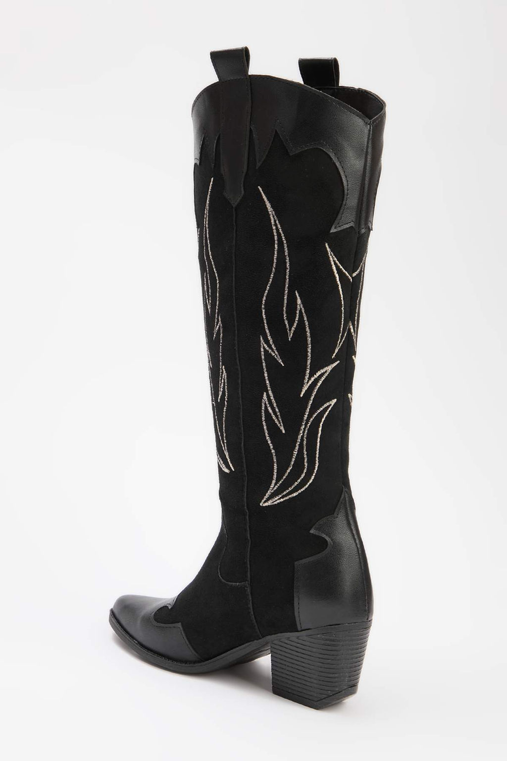 Siyah Isleme Detayl? Kad?n Kovboy Cizme TAKAW26CZ00044 - Trendyolmilla фото 5