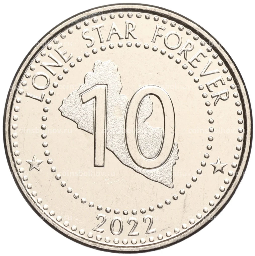 Монета 10 долларов 2022 года Либерия