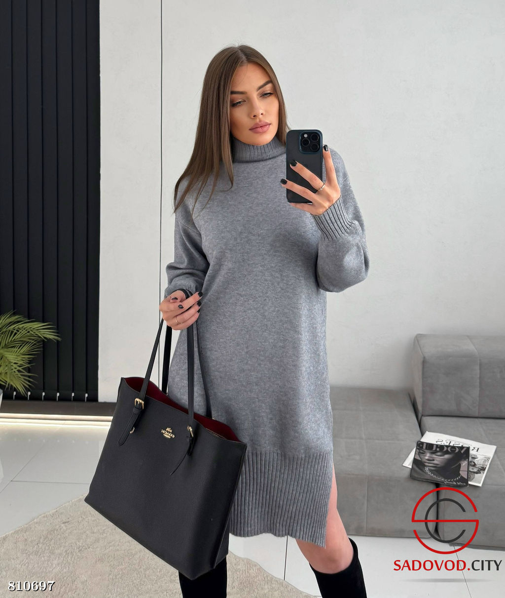 Вязаный свитер длинный - Bruno фото 5