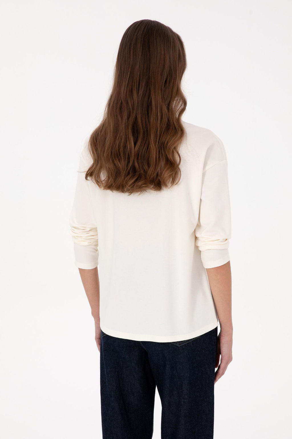 Kad_n Krem Sweatshirt - U.s. polo assn фото 5