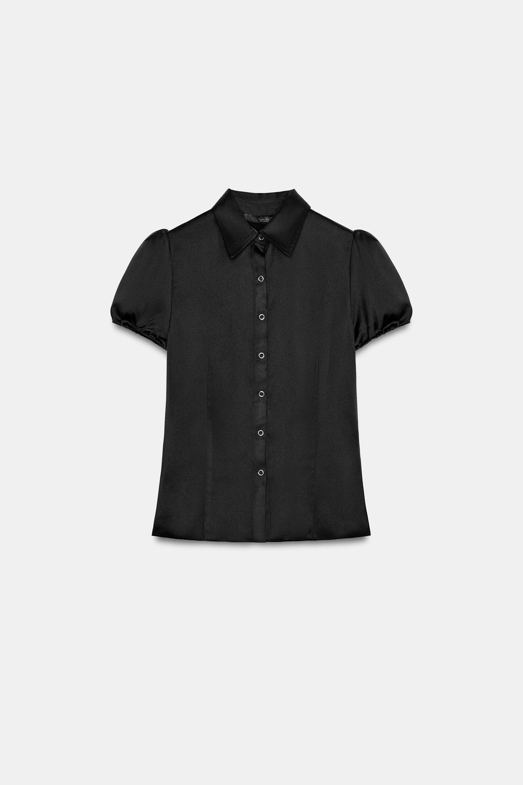 CAMISA SATINADA / Negro - Zara фото 4