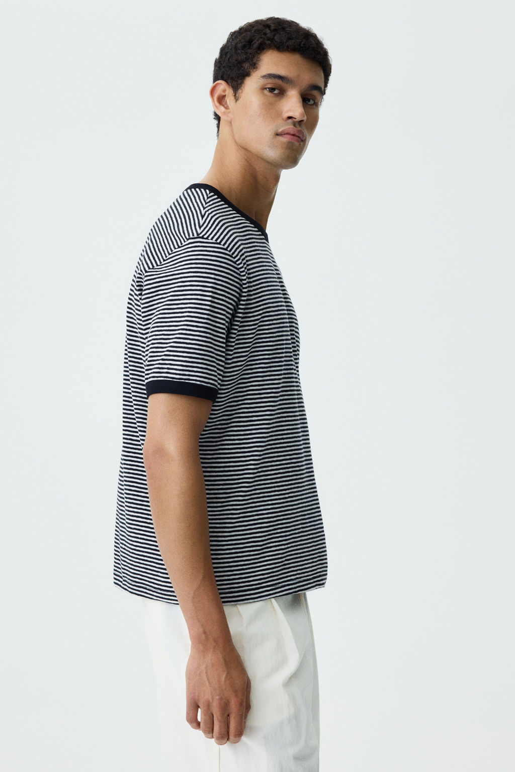 Camiseta en mezcla de lino Relaxed Fit - H&m фото 5